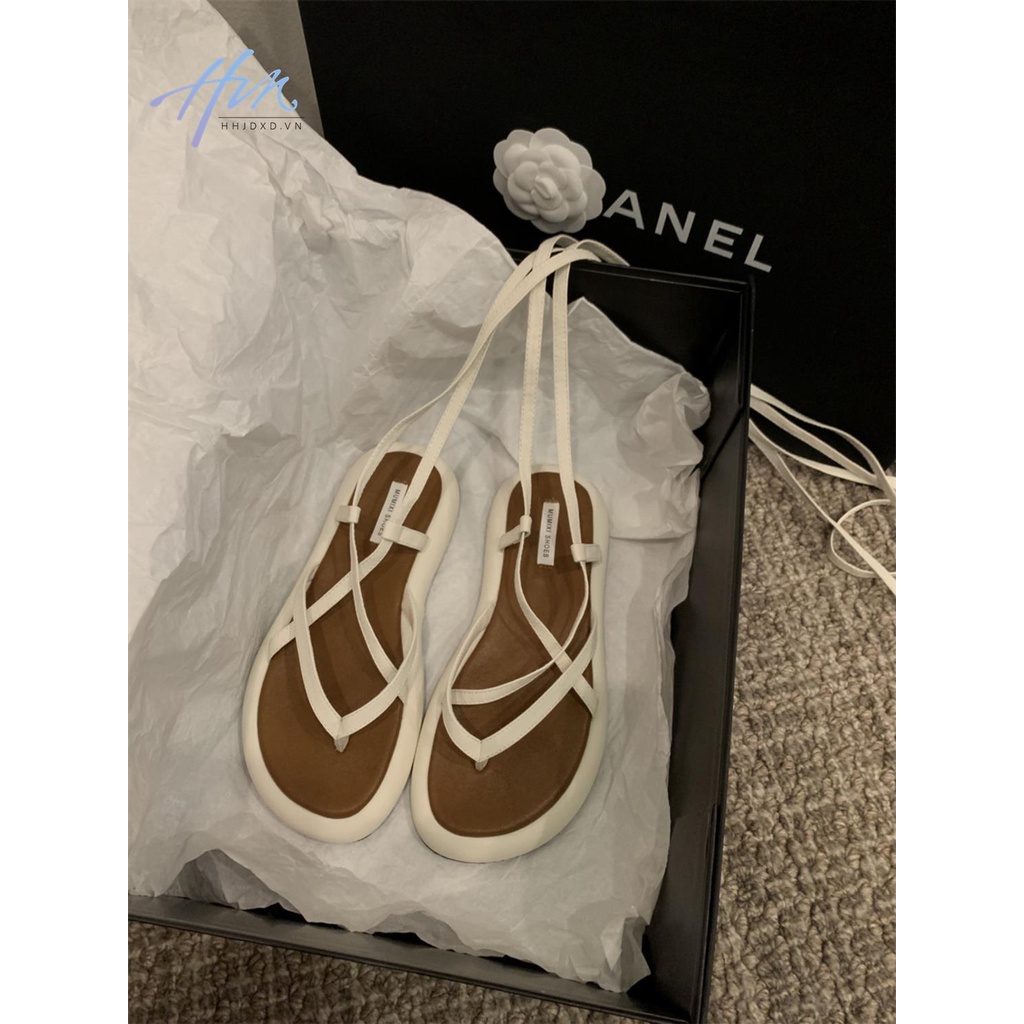 Giày Sandal Chiến Binh Đế Bằng Thắt Dây Phong Cách Hàn Quốc Thời Trang Mùa Hè 2023 Mới