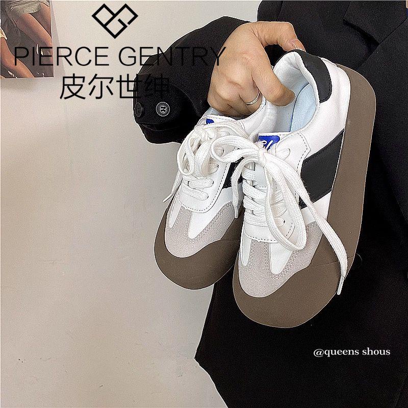 Giày Thể Thao Đế Bằng Màu Trắng Phong Cách Mới Mùa Hè Cho Nữ