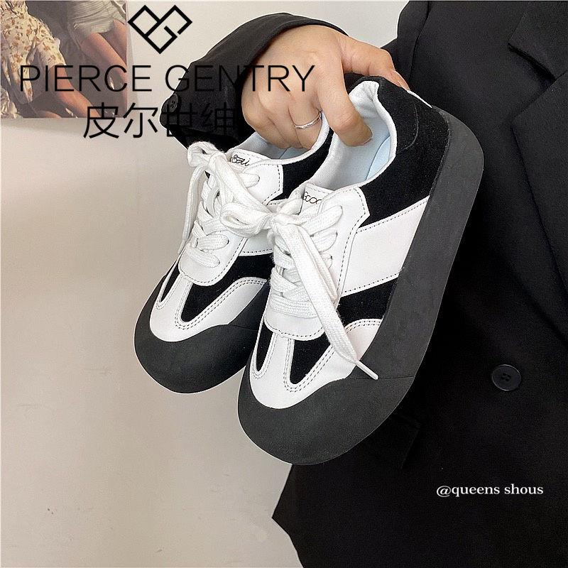 Giày Thể Thao Đế Bằng Màu Trắng Phong Cách Mới Mùa Hè Cho Nữ