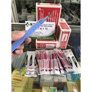 ✅ [TẶNG KÈM LƯỠI DAO MỔ] Cán dao mổ phẫu thuật y tế số 3 4