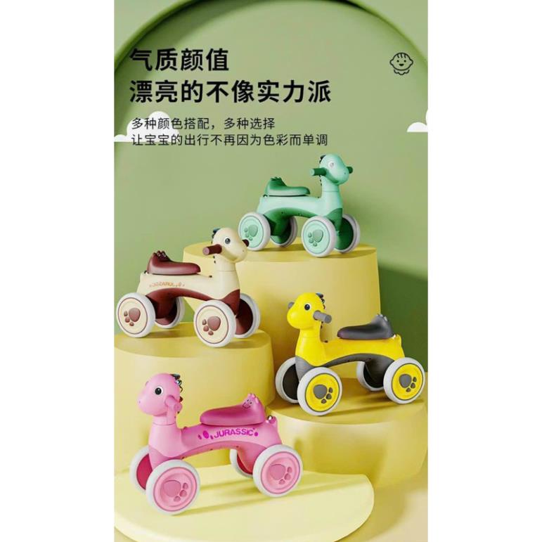 Xe chòi chân khủng long cao cấp có nhạc đèn cho bé 2-5 tuổi