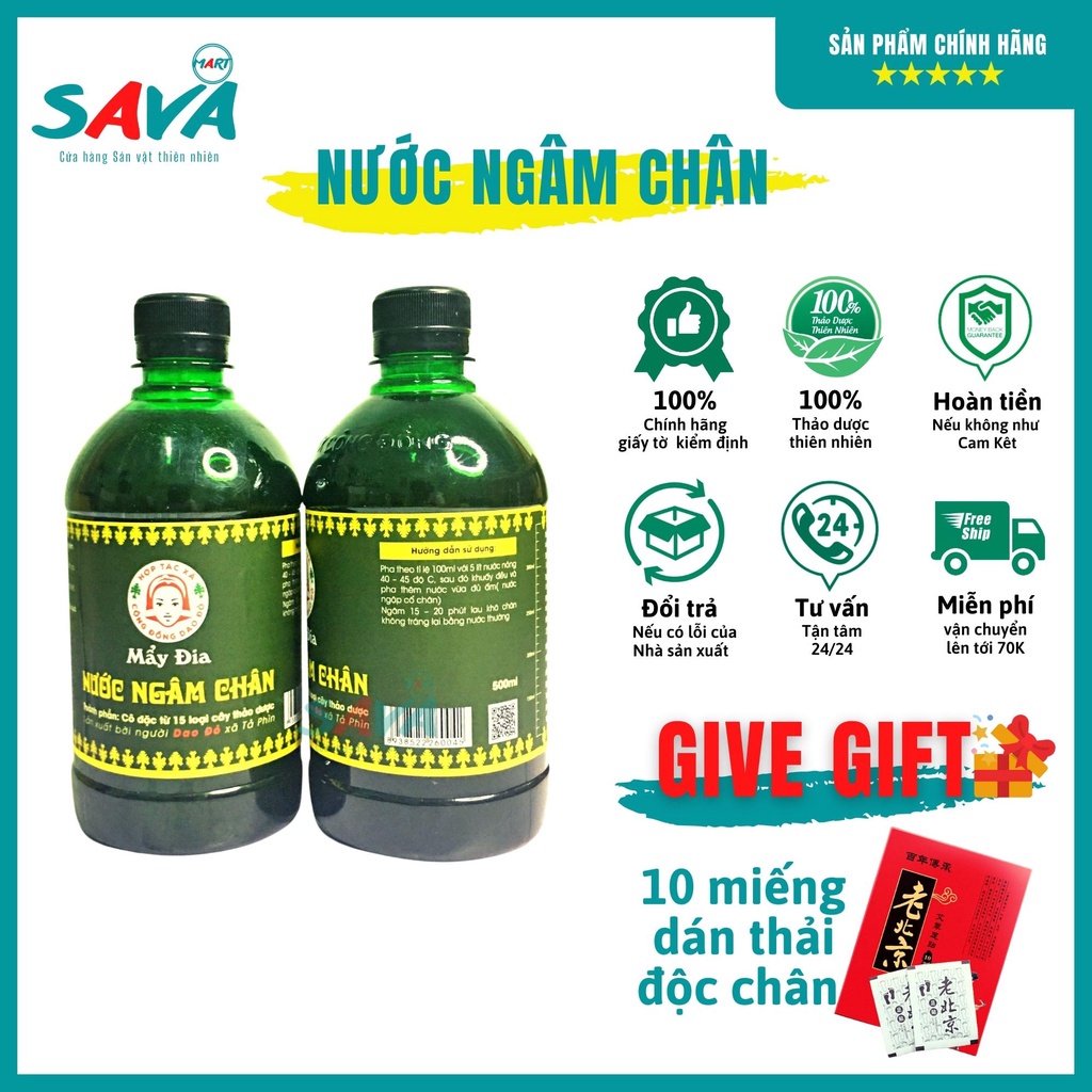 Nước ngâm chân Dao Đỏ Sapa giảm đau nhau nhức mỏi chân 500ml