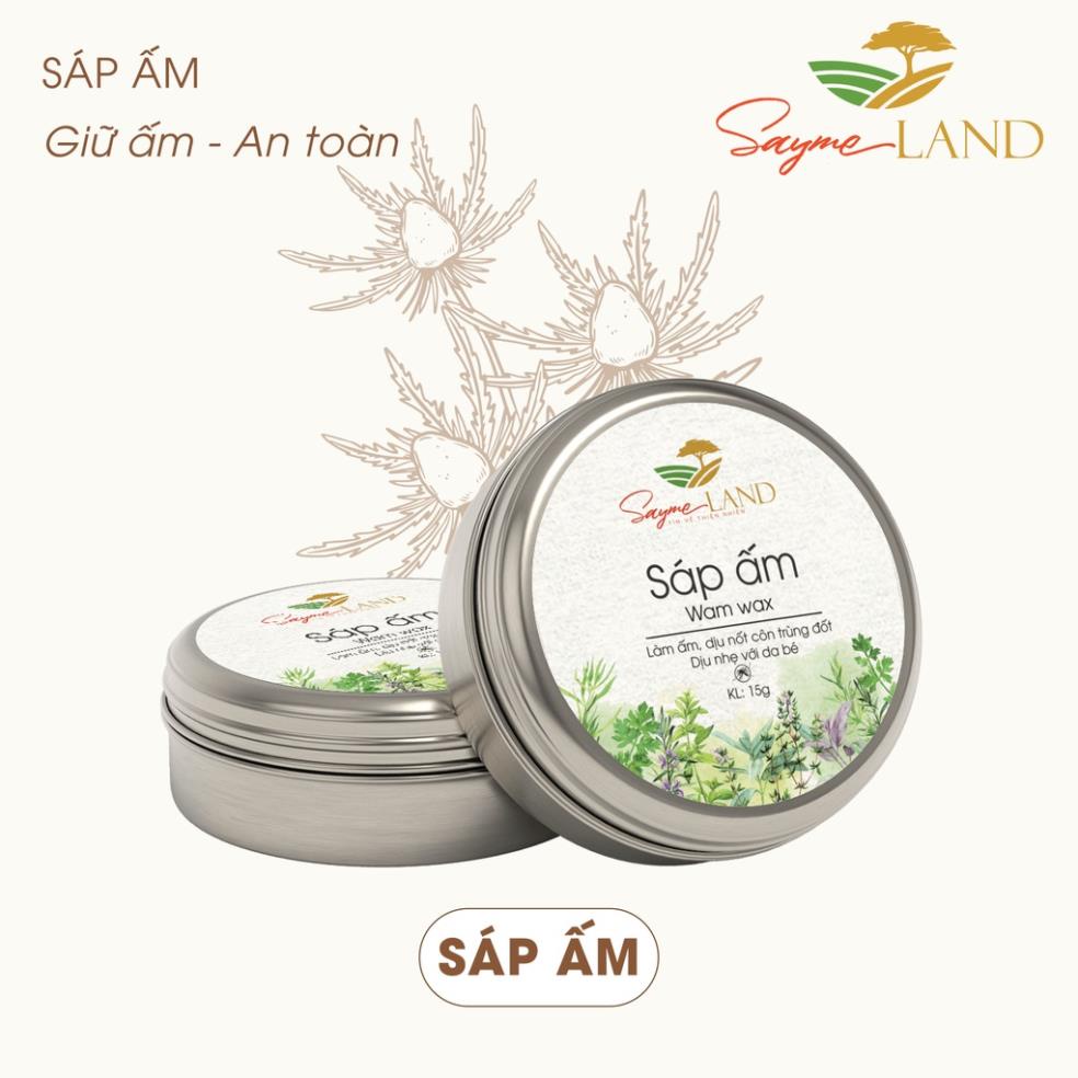 Sáp Giữ Ấm Chiết Xuất Từ Tinh Dầu Gừng, Bạch Đàn Chanh Và Oải Hương 15G Saymeland .Vn