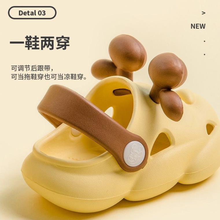Dép croos cho bé 2-5 tuổi có quai và đế chống trượt hình hươu Melittdeer