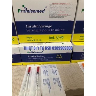❤ bơm kim tiêm tiểu đường insulin promisemed 1ml 40u,bơm tiêm insulin thẩm mỹ spa promisemed u40 1ml