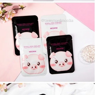 Mặt nạ mooyam mặt nạ dưỡng ẩm làm sáng mặt nạ nuôi dưỡng heo sữa chua mặt nạ lụa đen