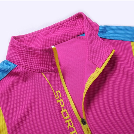 Áo Thun Thể Thao Tay Dài Chống Nắng Nhanh Khô Phối Màu Sắc Tương Phản Thời Trang Cho Nữ