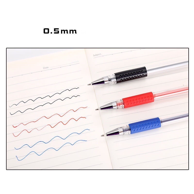 10 bút bi gel bút bi nước 0.5mm đồ dùng văn phòng học tập tiện lợi