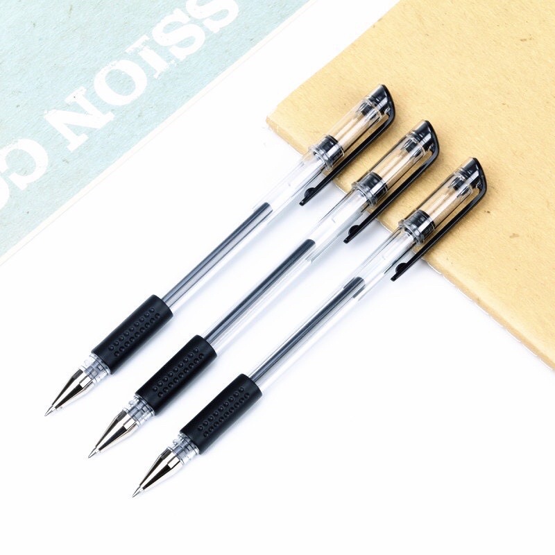 10 bút bi gel bút bi nước 0.5mm đồ dùng văn phòng học tập tiện lợi