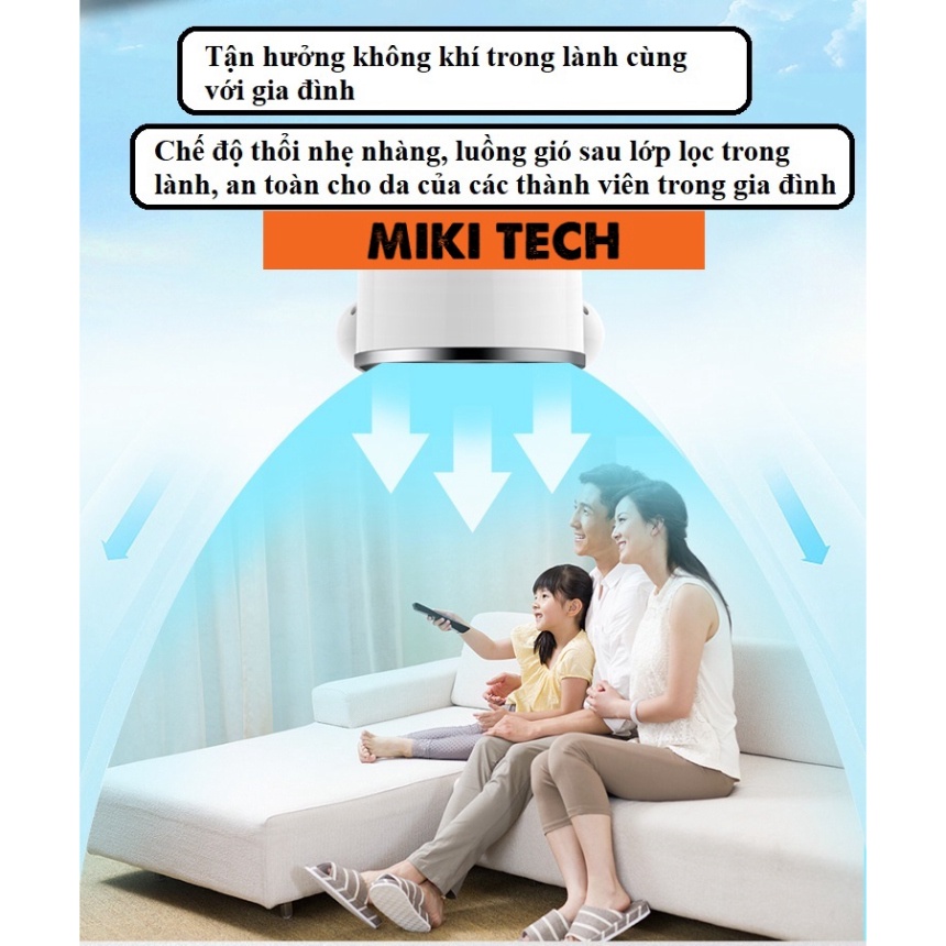 Máy lọc không khí MIKI Purifier LP2 tích hợp quạt không cánh 10 cấp độ, khử khuẩn Plasma, lõi lọc HEPA H13 . | BigBuy360 - bigbuy360.vn