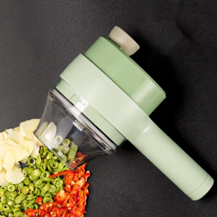 Máy Xay Cắt Lát Tỏi Ớt Rau Củ Thực Phẩm Đa Năng Mini Cầm Tay Thái Lát , Máy Thái Rau Củ Hot