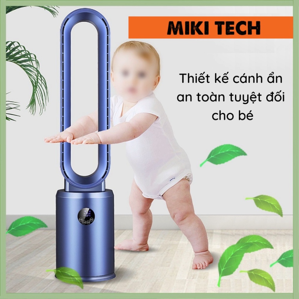 Máy lọc không khí bằng ion tích hợp quạt không cánh MIKI Ion Purifier IP1 tạo ion âm . | BigBuy360 - bigbuy360.vn