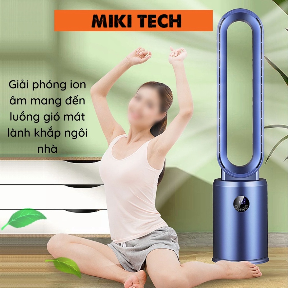 Máy lọc không khí bằng ion tích hợp quạt không cánh MIKI Ion Purifier IP1 tạo ion âm . | BigBuy360 - bigbuy360.vn
