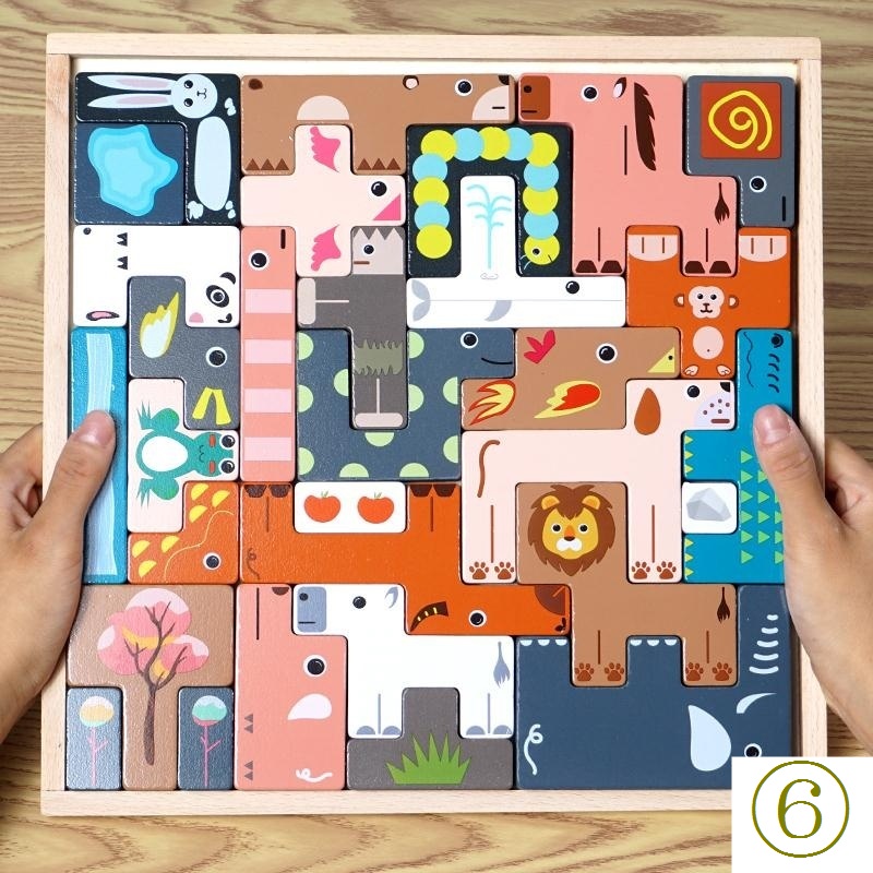 Bộ Đồ Chơi Xếp Hình Tetris Bằng Gỗ Độc Đáo Thú Vị Dành Cho Bé 2-3 - 4-5 Tuổi