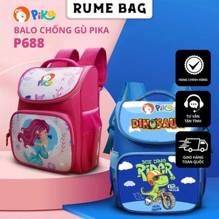 Balo chống gù PIKA P688 cho học sinh cấp 1 chất liệu chống thấm nước siêu nhẹ