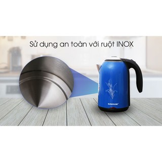 Ấm đun siêu tốc Sunhouse SHD1382B,Dung tích 1.7 lít, Công suất 1800W, Thân ấm gồm 2 lớp, tự ngắt khi nước sôi