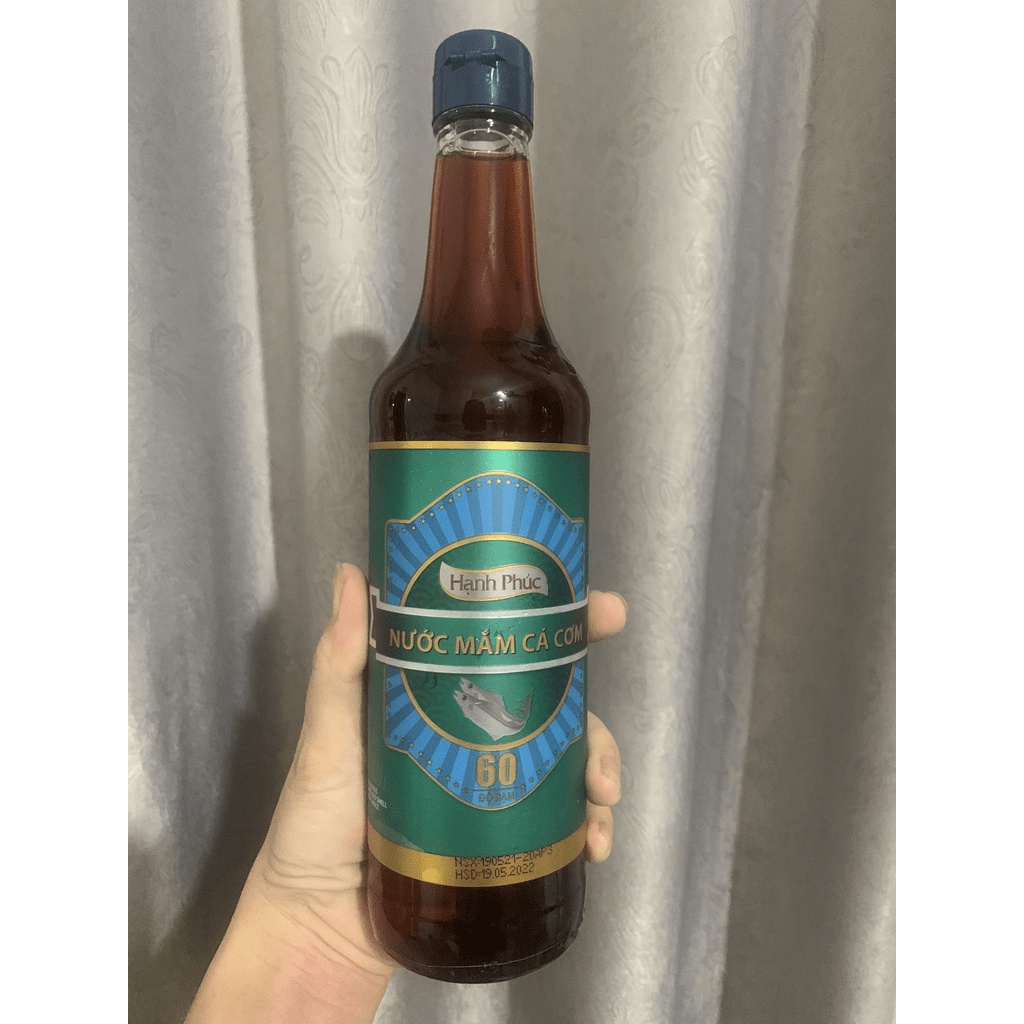 Nước Mắm Cá Cơm Hạnh Phúc 60 độ đạm chai 500ml mamnguyendam