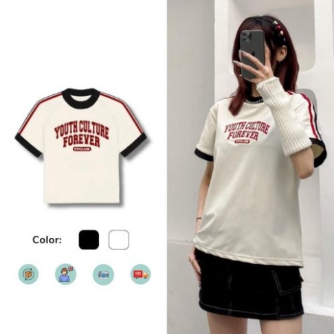 Áo thun Baby Tee YOUTH CULTURE tay ngắn Unisex hottend hiện tại, áo phông nữ phong cách thể tho Hàn Quốc AP10 | BigBuy360 - bigbuy360.vn