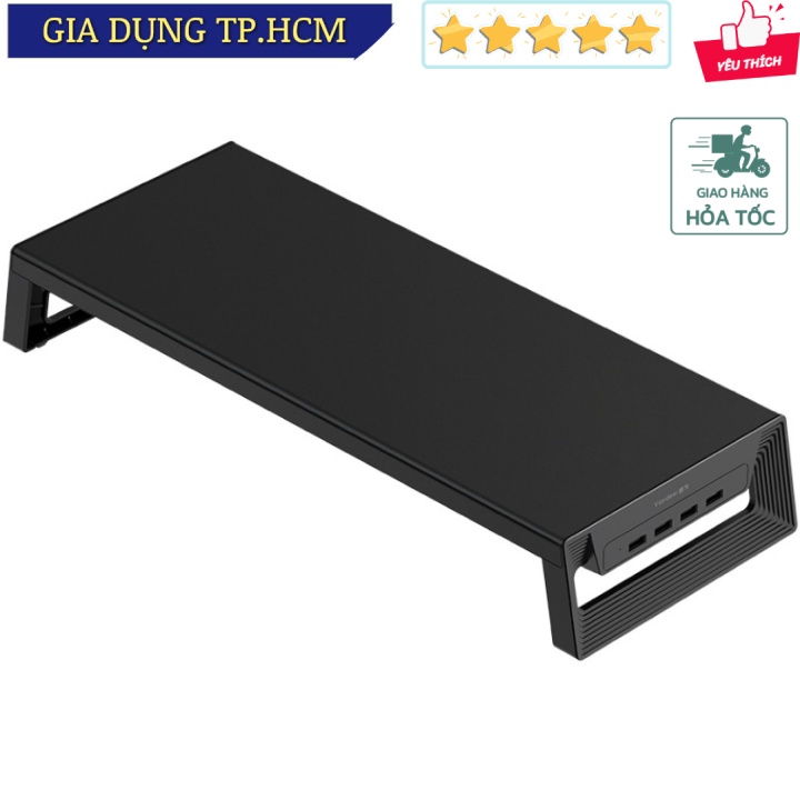 🆕 VAYDEER Đế Màn Hình Laptop 4 Cổng USB 3.0 Hỗ Trợ Truyền Dữ Liệu Và Sạc Cho Màn Hình Máy Tính Lên Đến 27 Inch