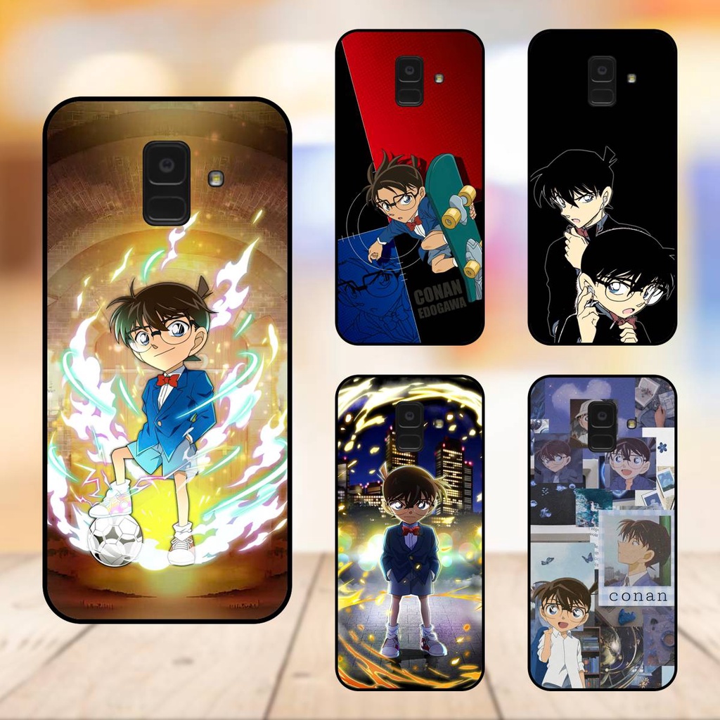 Ốp lưng điện thoại Samsung A6 2018 viền đen Shinichi Conan Thám Tử Lừng Danh