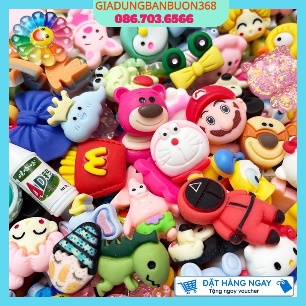 Sticker 3D dán trang trí ốp lưng, bình nước - Charm trang trí nhiều mẫu - Tuyển Sỉ