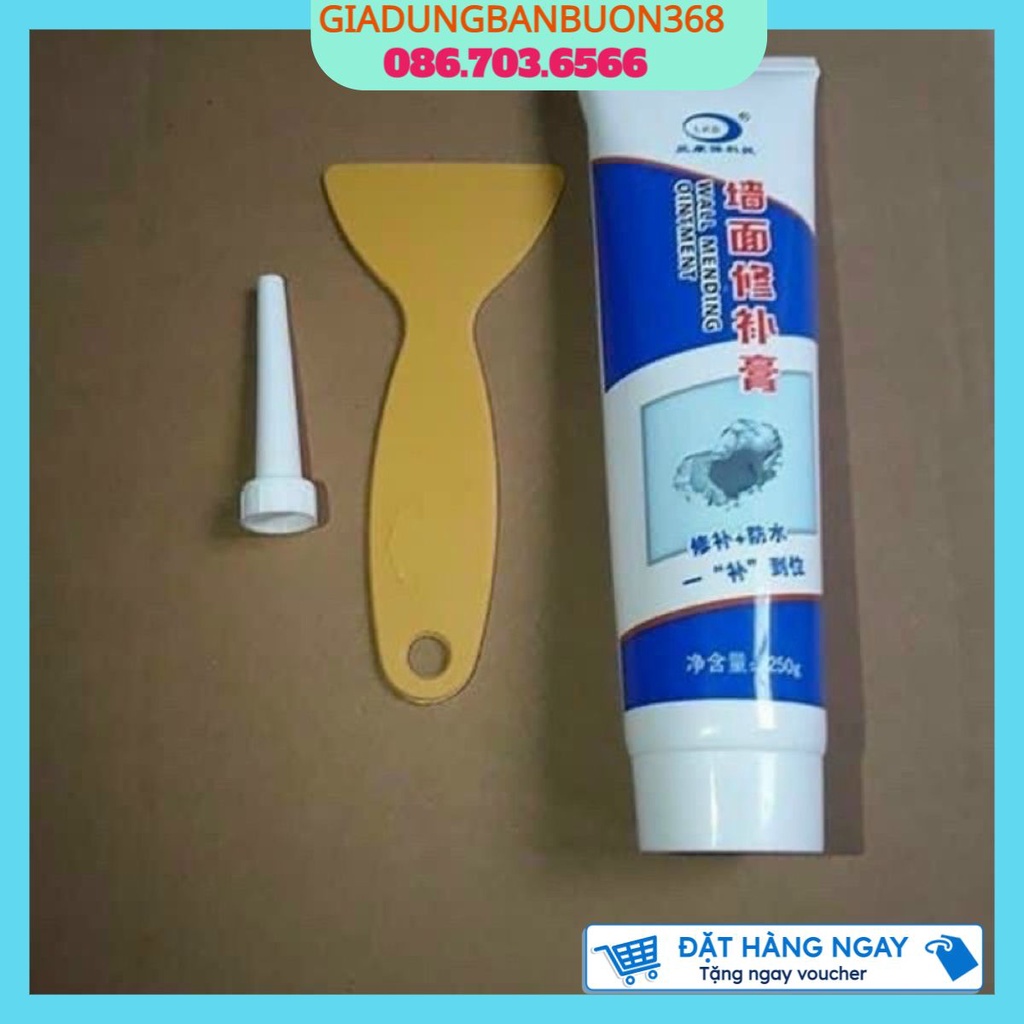 Keo Vá Tường Chống Thấm LKB 250gr - Trám Trét Vết Nứt Khe Hở Tường - Chống Mốc Ẩm Làm Sạch Tường - Ahung - Tuyển Sỉ