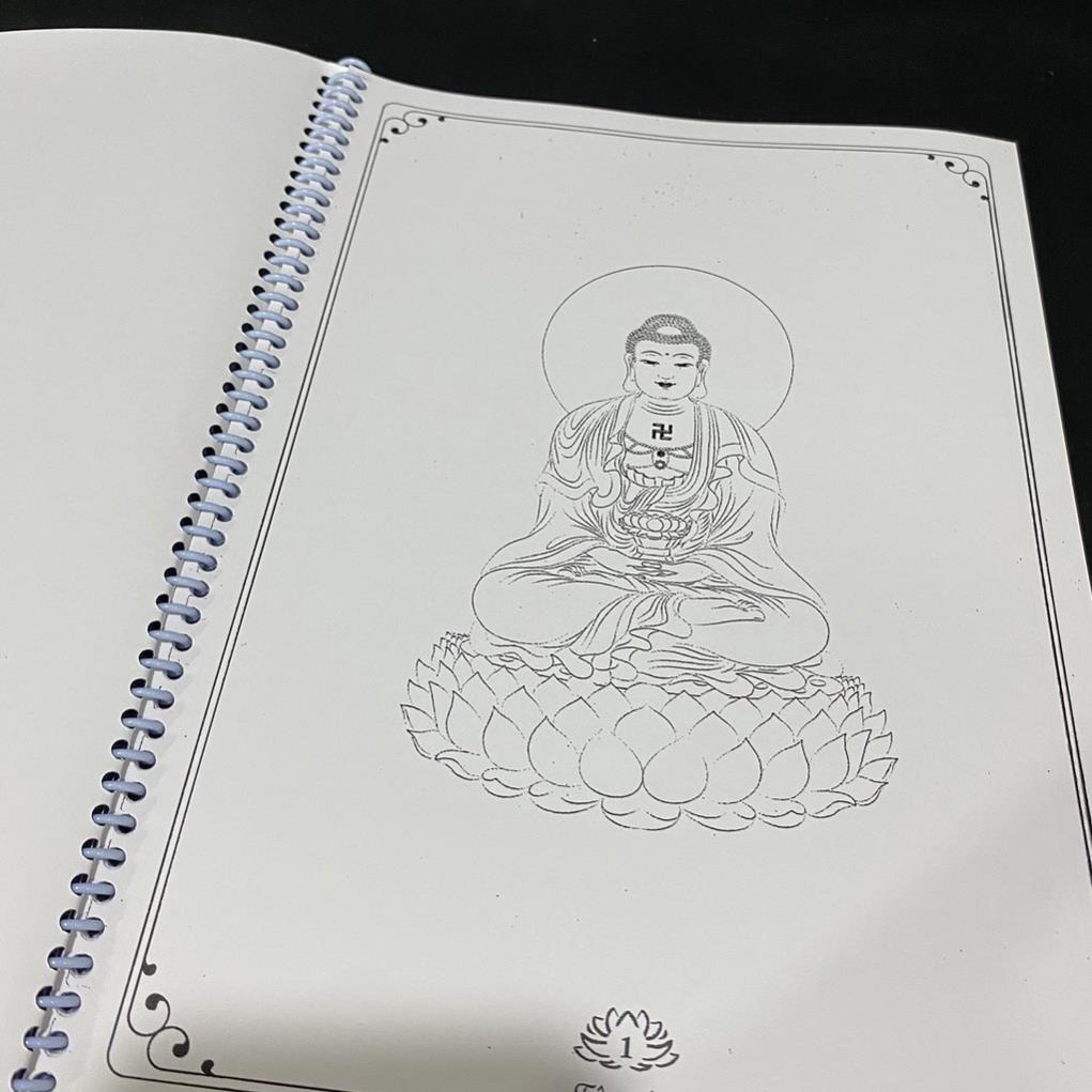 Tặng Viết, Vở Chép Kinh Dược Sư Lưu Ly Quang Vương Phật Bìa Lò Xo Đẹp - Hai Mẫu tamlinhvanhoaphamphatgiao