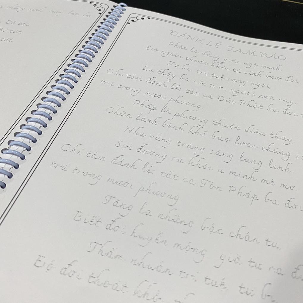 Tặng Viết, Vở Chép Kinh Dược Sư Lưu Ly Quang Vương Phật Bìa Lò Xo Đẹp - Hai Mẫu tamlinhvanhoaphamphatgiao