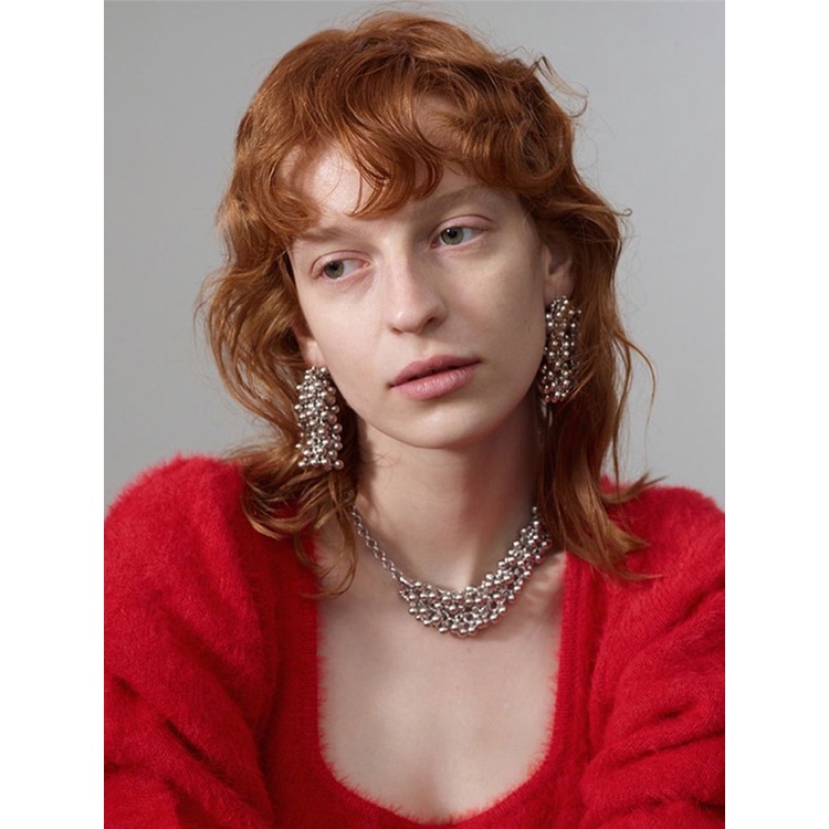 Vòng cổ Mặt Quả Cầu Kim Loại Phong Cách Âu Mỹ Cho Nữ