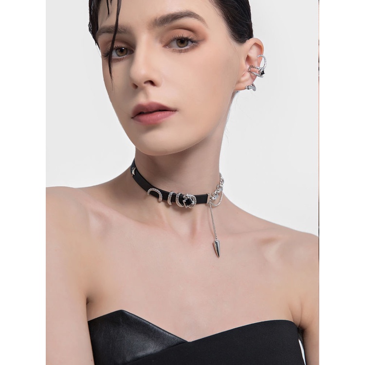 Vòng cổ Da Rắn Khâu Nhẹ Nhàng Cá Tính Cho Nữ