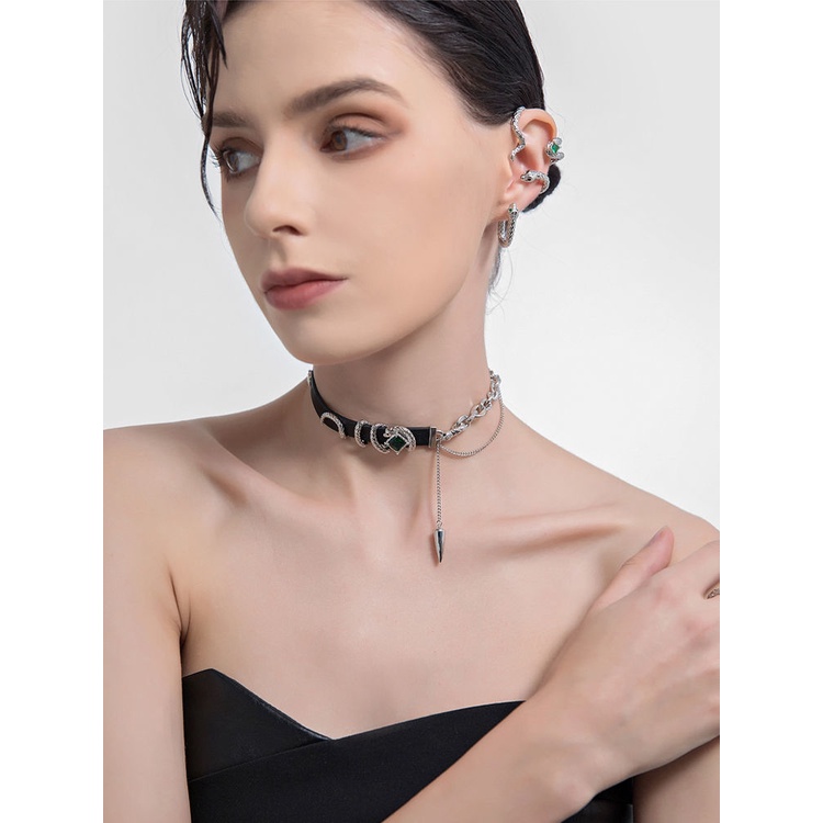 Vòng cổ Da Rắn Khâu Nhẹ Nhàng Cá Tính Cho Nữ