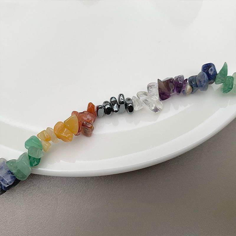 Vòng cổ Hạt Thủy Tinh Năm Màu Cá Tính Ngọt Ngào Cho Nữ