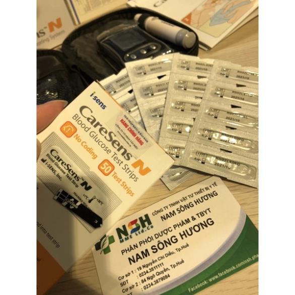 ❤️[DATE MỚI] HỘP 50 QUE, Que test Thử Đường Huyết CareSens N,QUE TEST THỬ TIỂU ĐƯỜNG CARESENS N + KIM LẤY CHÍCH MÁU TRÒN