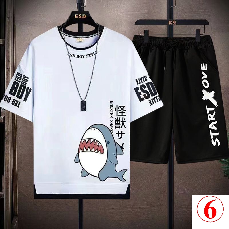 Bộ Đồ Thể Thao Ngắn Tay Thời Trang Mùa Hè Dành Cho Bé Trai 13-14 - 15 Tuổi