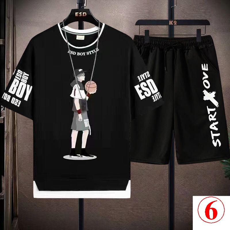Bộ Đồ Thể Thao Ngắn Tay Thời Trang Mùa Hè Dành Cho Bé Trai 13-14 - 15 Tuổi