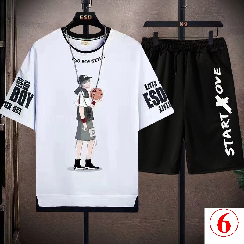 Bộ Đồ Thể Thao Ngắn Tay Thời Trang Mùa Hè Dành Cho Bé Trai 13-14 - 15 Tuổi
