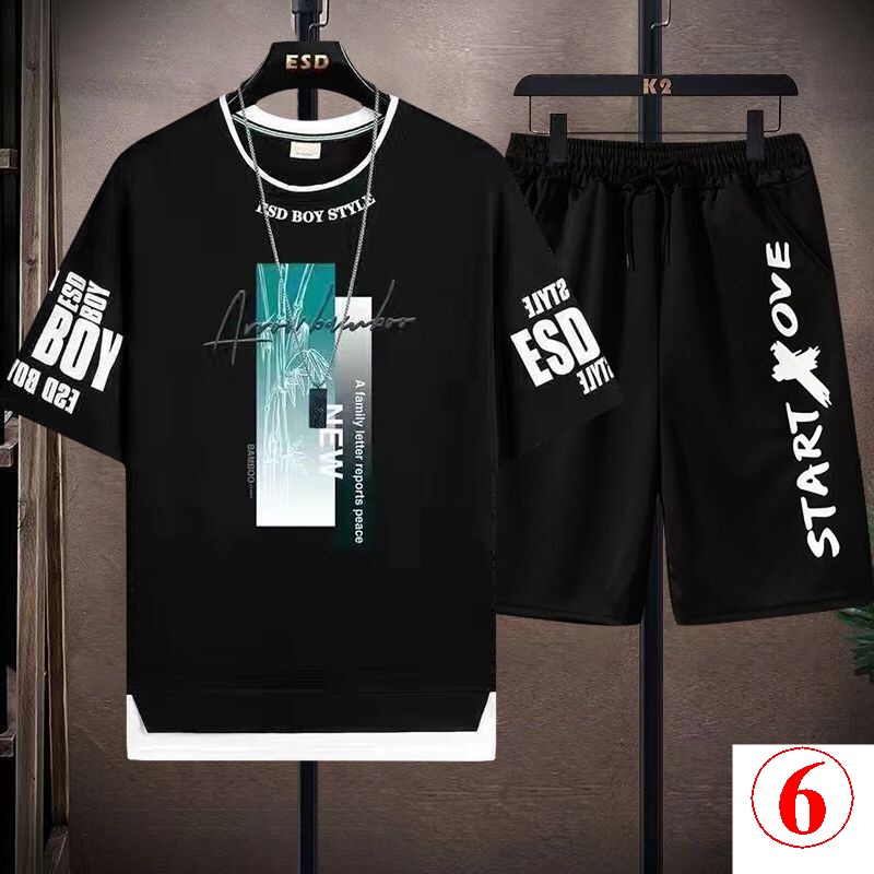 Bộ Đồ Thể Thao Ngắn Tay Thời Trang Mùa Hè Dành Cho Bé Trai 13-14 - 15 Tuổi
