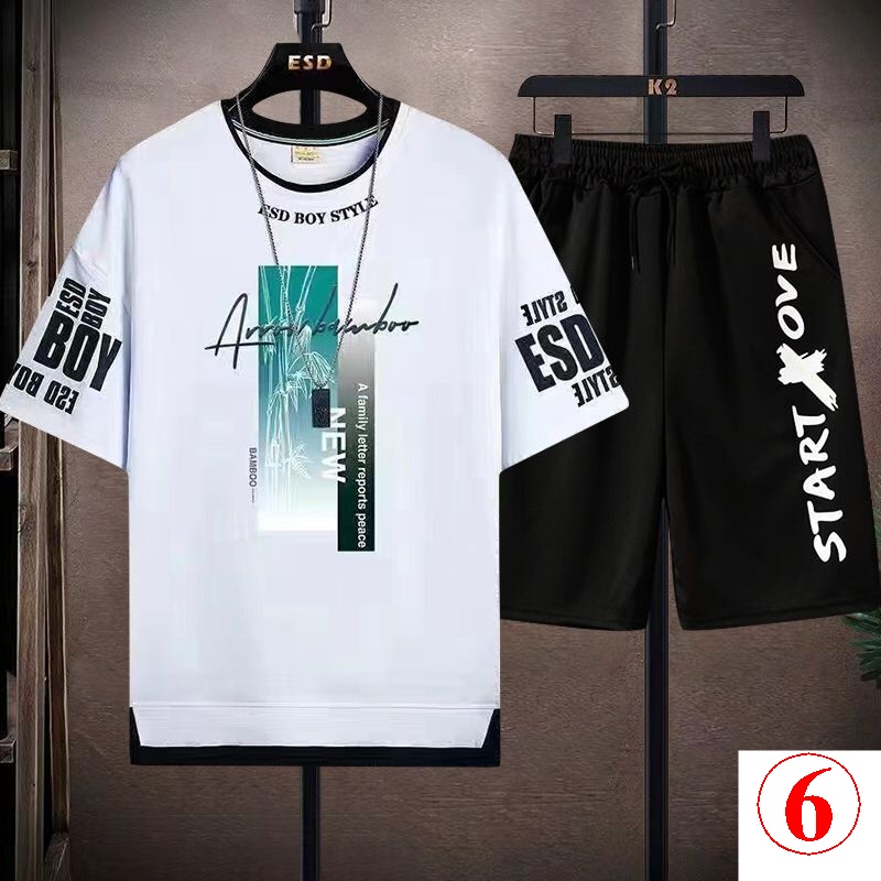 Bộ Đồ Thể Thao Ngắn Tay Thời Trang Mùa Hè Dành Cho Bé Trai 13-14 - 15 Tuổi