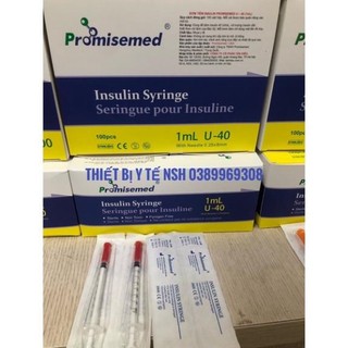 ✅ bơm kim tiêm tiểu đường insulin promisemed 1ml 40u,bơm tiêm insulin thẩm mỹ spa promisemed 1ml