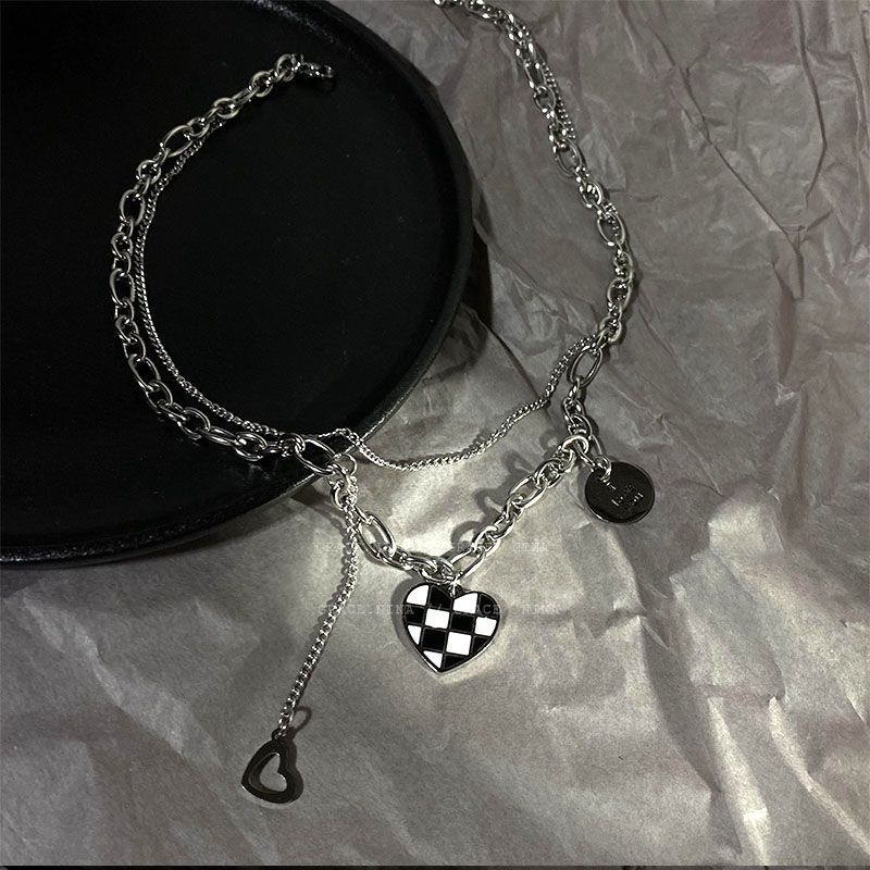 Vòng cổ Họa Tiết Kẻ Ô Phong Cách Hiphop Dành Cho Nam Và Nữ 2021