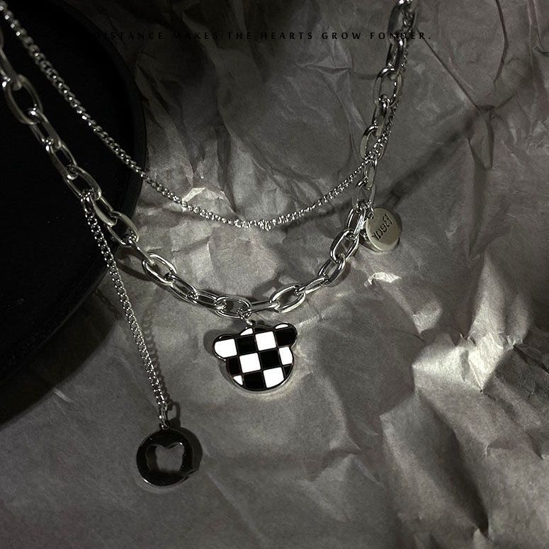 Vòng cổ Họa Tiết Kẻ Ô Phong Cách Hiphop Dành Cho Nam Và Nữ 2021