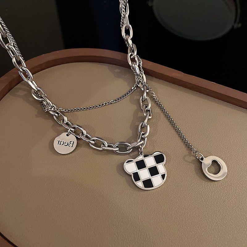 Vòng cổ Họa Tiết Kẻ Ô Phong Cách Hiphop Dành Cho Nam Và Nữ 2021
