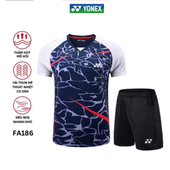 Áo cầu lông, quần cầu lông Yonex mã FA186 chuyên nghiệp mới nhất sử dụng tập luyện và thi đấu cầu lông FAVAHI SPORT 22 F
