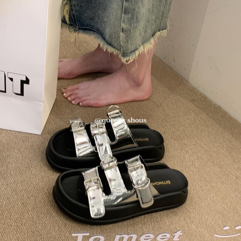 Dép Quai Ngang Đế Dày Thời Trang Mùa Hè 2023 Phong Cách Mới Cho Nữ