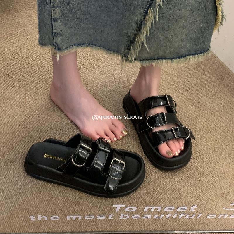 Dép Quai Ngang Đế Dày Thời Trang Mùa Hè 2023 Phong Cách Mới Cho Nữ