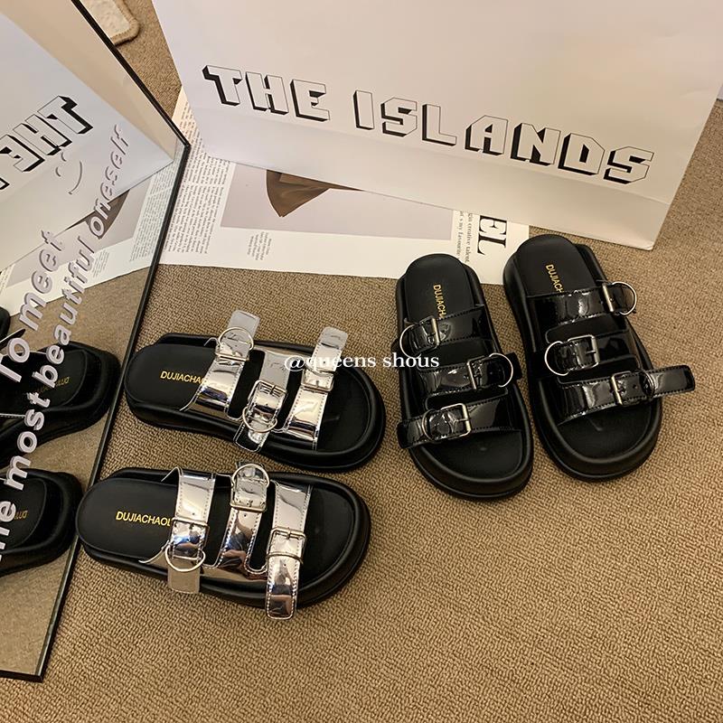 Dép Quai Ngang Đế Dày Thời Trang Mùa Hè 2023 Phong Cách Mới Cho Nữ