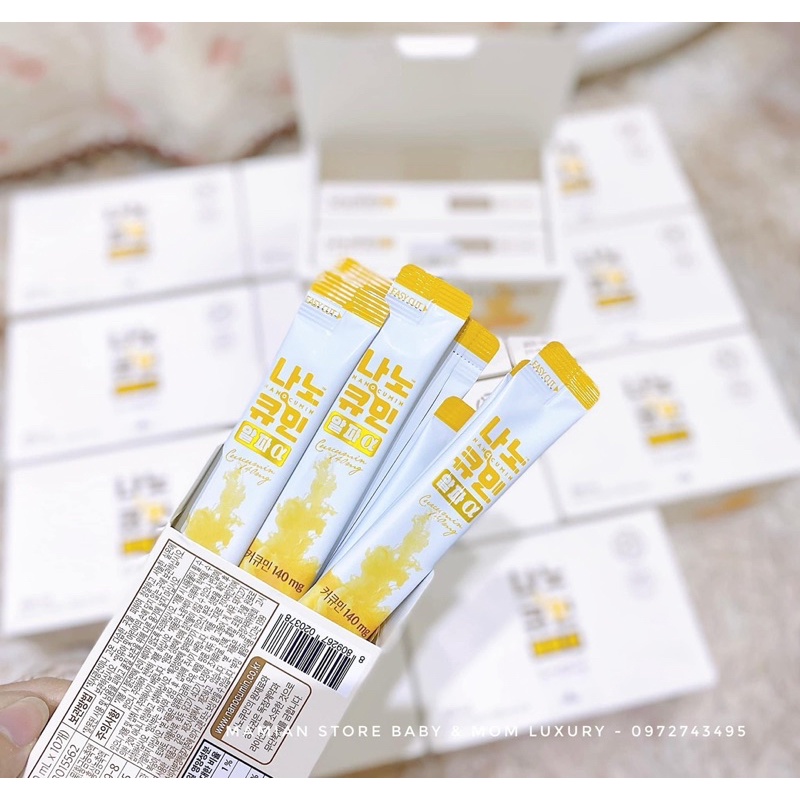 Tinh nghệ Nano Cucurmin Hàng Air Hàn Quốc, Chính Hãng/1 hộp 30 gói