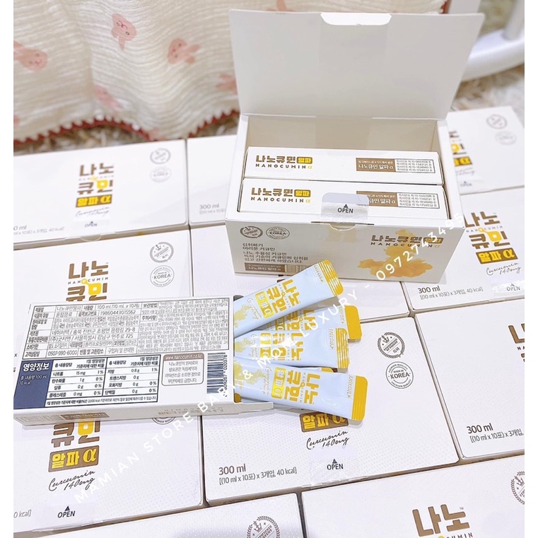 Tinh nghệ Nano Cucurmin Hàng Air Hàn Quốc, Chính Hãng/1 hộp 30 gói