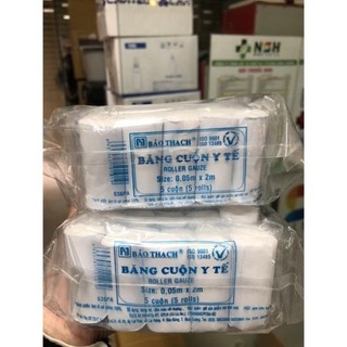 ❤️ Túi 05 cuộn - Băng Cuộn Y Tế Bảo Thạch bông băng gạc cuộn y tế 0.05mx2m bảo thạch băng gạc cuộn Bảo thạch