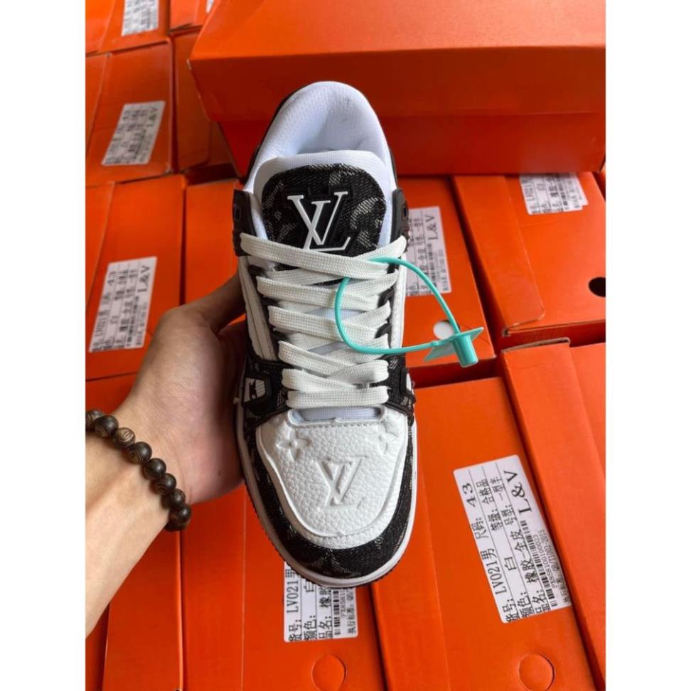 Giày Thể Thao LV Trainer Black White Nam Nữ, Giày LV Xanh Lá, xanh than, Đen Các Màu Hót Siêu Chất